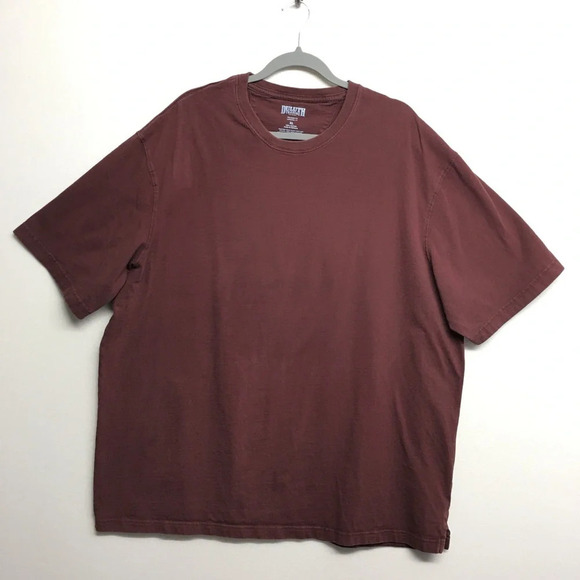 Duluth Trading Tee Shirt Relaxed Longtail Men’s XL Cotton Brownish Red Rust - Picture 1 of 5